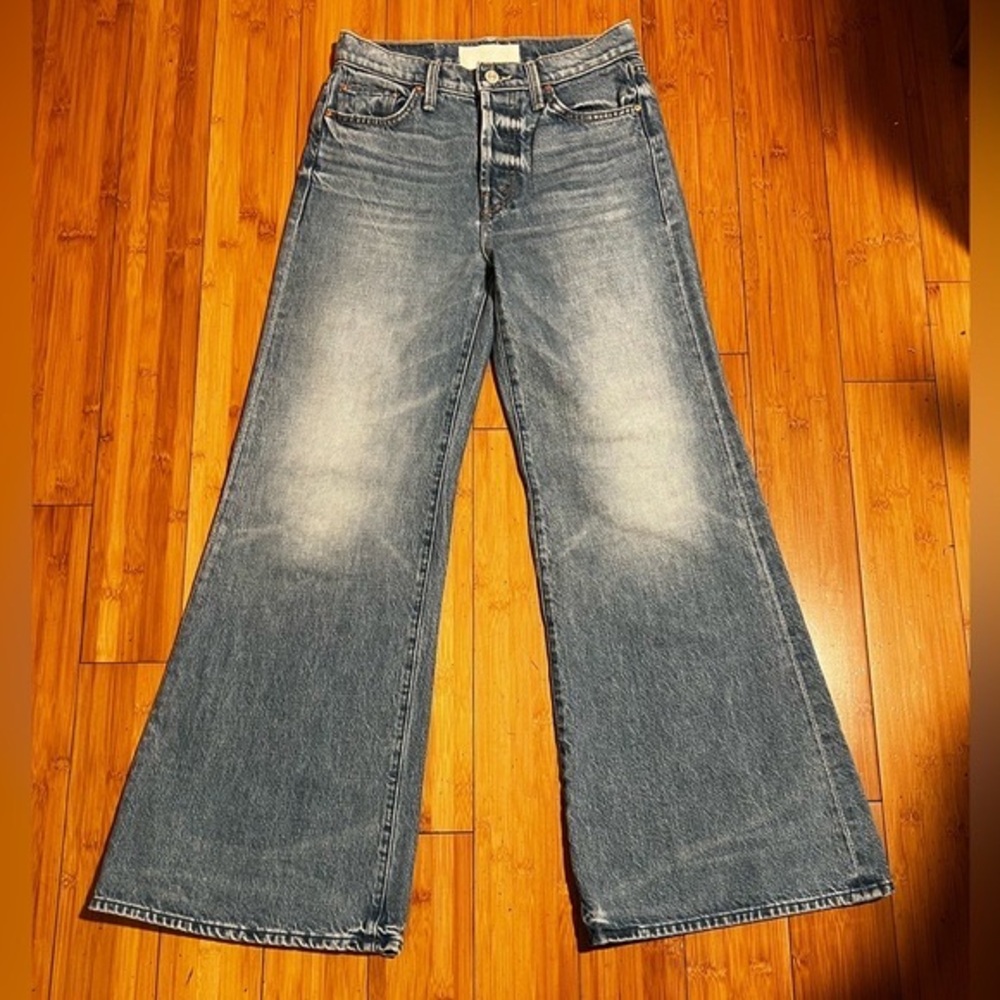 MOTHER Superior The Tomcat Wide Leg Jeans in Pretty Is As Pretty Does Size 25 - Picture 4 of 6